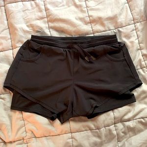 All in motion girls workout layered shorts